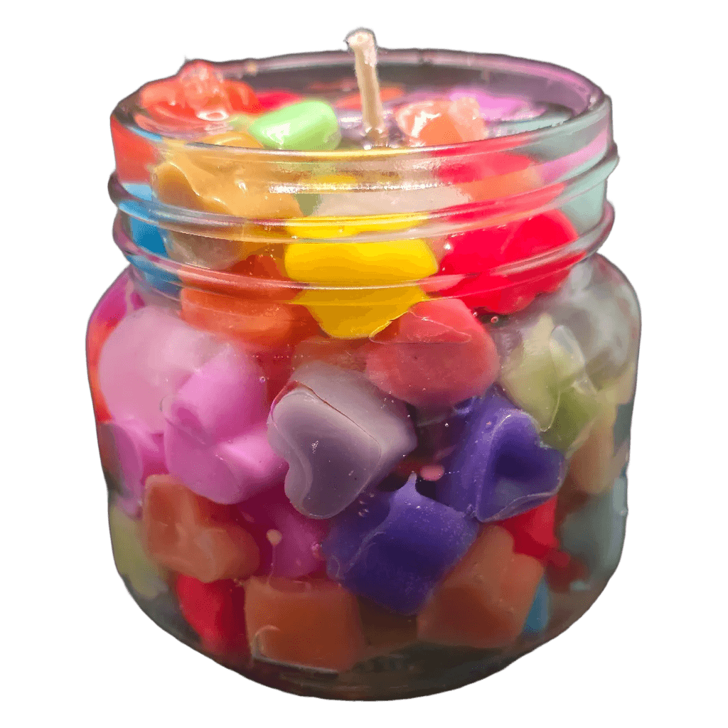 Rainbow Love Candle