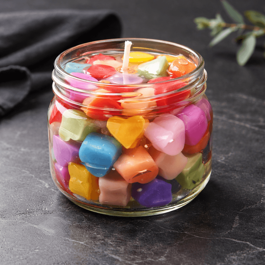 Rainbow Love Candle